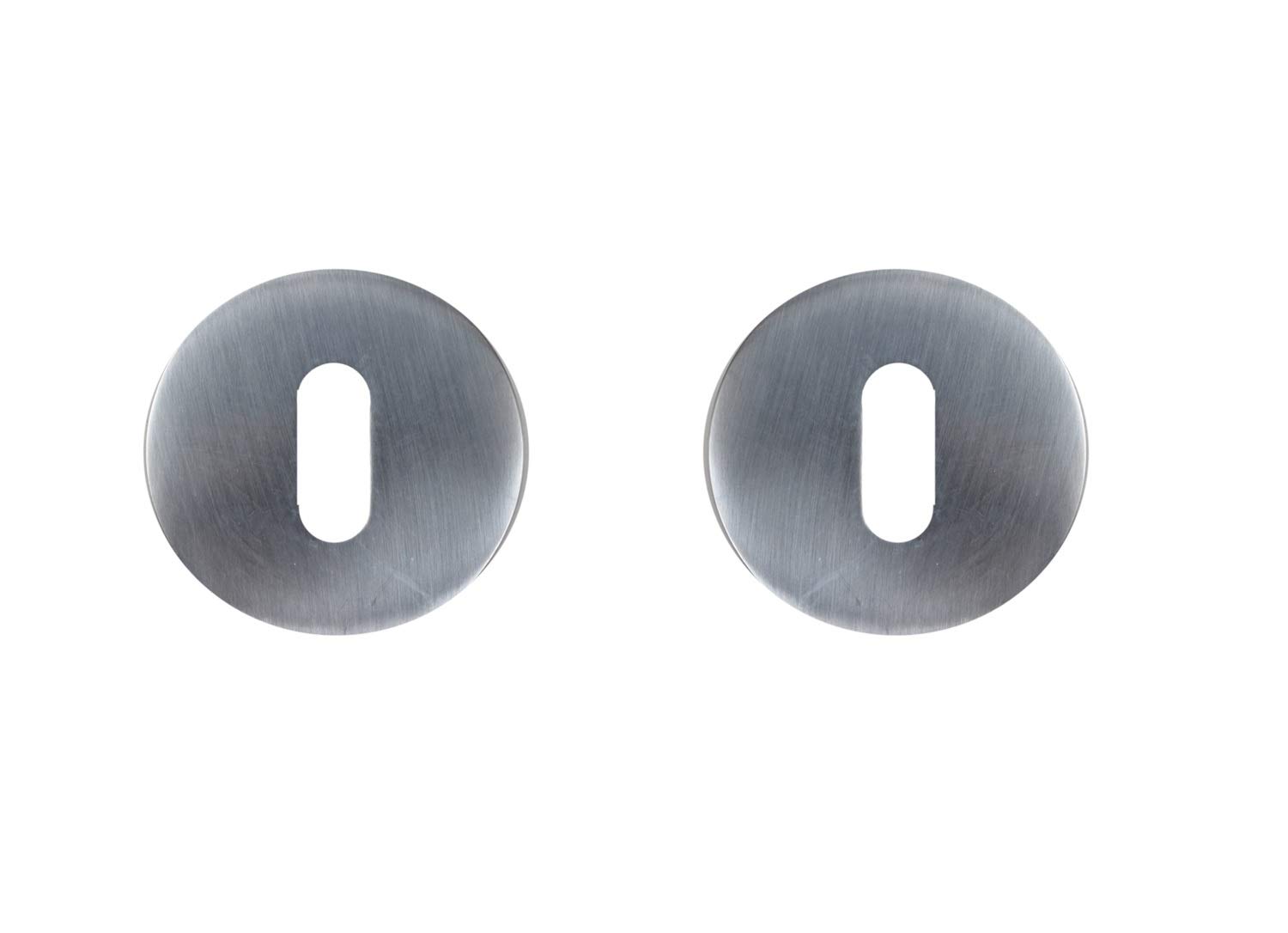 Bricard 900050 Esquisse 1 Pair of Zamak Rosettes for Room, Interior Door with Key, Silver