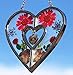 KY&BOSAM Heart Suncatcher Mom Gift Ornament Stained Glass Panles Hangings for Windows Sun Catcher with Pressed Flower Heart in Glass Birthday Gifts for Women Mother`s Day Christmas Home Garden Decor