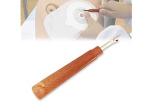 MUROCEA Ostomy Bag Scissor for Colostomy Ileostomy Care, Stoma Pouch Shear Nursing Cutter 5" with Blunt Round Tip