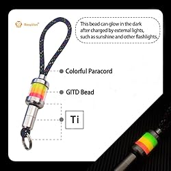 RovyVon Titanium Paracord Beads for Keychain