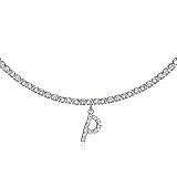 Initial P Necklaces for Women 14K White Gold Plated