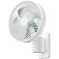 LEMOISTAR 8 Inch Small Wall Mounted Fan with Remote Control, 90° Oscillating, 4 Speeds High Velocity, Timer, Adjustable Tilt, 70 Inch Cord, Quiet, for RV Bedroom Home Office Garage-White