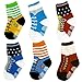 KF Baby Non-Skid Baby Boy Shoe Socks, 6 pairs, for 12 - 24 Months