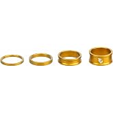 Wolf Tooth Components Headset Spacer Kit Gold, One Size | Gold Aluminum Headset Spacer Kit - Precision Machined, Laser Marked, and Customizable for 1-1/8" Steerer Tubes