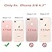 Dailylux iPhone 8 Case, iPhone 7 Wallet Case,Premium PU Leather+TPU inner shell Flip Case With 9 Card Slot Luxury Bling Cover for Apple iPhone 7/8 4.7 inch Women/Girls-Glitter Rose Gold