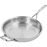 Demeyere Atlantis 7-Ply Stainless Steel Fry Pan with Helper Handle, 11"