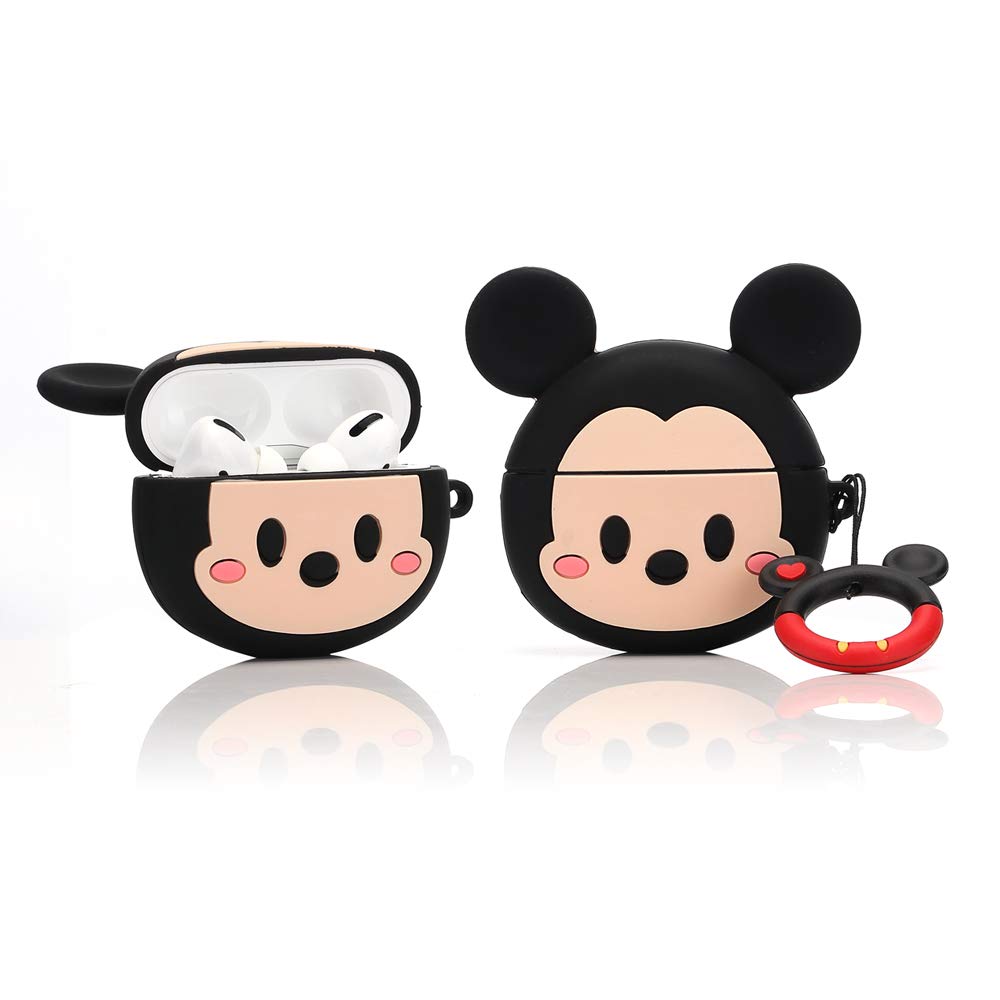 YIGEYI Silicone Case Compatible with Airpods Pro Funny Cute 3D Cartoon Cover [DSN Animation Avatar Design] (Mikcey Face)