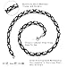 HolyFast 4-8mm Wide 16-36IN Stainless Steel Necklace Byzantine Necklace Black Silver Tone Men Jewelery