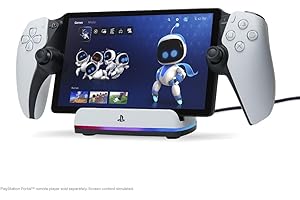 PowerA Charging Station for PlayStation Portal™ Remote Player with Lumectra™, RGB lighting, USB powered, magnetic charger, ch