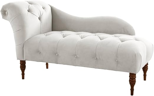 Amazon Com Skyline Furniture Tufted Fainting Sofa Velvet White