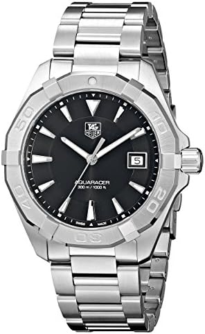 Amazon.com: TAG Heuer Men's WAP111Z.BA0831 Aquaracer Black Dial