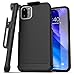 Encased iPhone 11 Pro Max Belt Clip Case (Thin Armor) Slim Grip Cover with Holster - Black