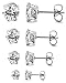 ORAZIO 8 Pairs Stainless Steel Mens Womens Stud Earrings Pierced Cubic Zirconia Earrings, 3mm-6mm