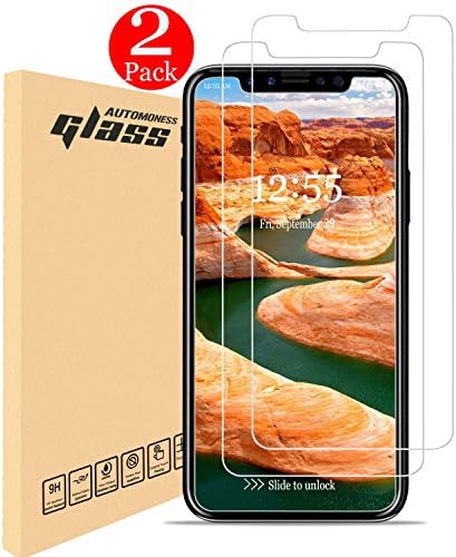 iPhone X Screen Protector, Automoness iPhone X 10 Tempered Glass Screen Protector for Apple iPhone X, iPhone 10, HD Clear 5.8Inch [Case Friendly] (2-Pack)