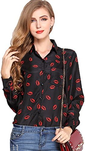 Fantasy Sky Women Plus Size Blouse Women Long Sleeve T Shirt Women Casual Loose T Shirt (HDZQ) Tag XL
