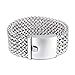 JOYEN Men's Stainless Steel Large and Heavy 4 Rows Wheat Chain Bracelet, Punk Biker Bracelet, 8 inches (4 Layer Silver)