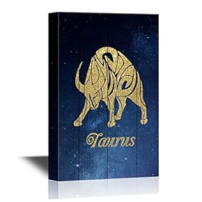 Constellation Canvas Wall Art - Taurus - Gallery Wrap Modern Home Art | Ready to Hang - 12x18 inches