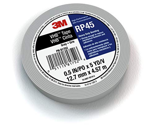 3M VHB Tape RP45, Gray, 3/4 in x 5 yd, 45 mil