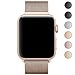 Walcase for Apple Watch Band 38mm, Fully Magnetic Closure Clasp Milanese Loop Stainless Steel iWatch Band for Apple Watch Series 3 - Gold