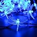 Qedertek Dragonfly 30 LED Solar String Lights, 20ft, Blue