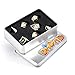 DnDnD Double Color DND Metal Dice Set, Heavy Polyhedral Dungeons and Dragons Playing Dice for Table Game(Black and White with Gold Number)