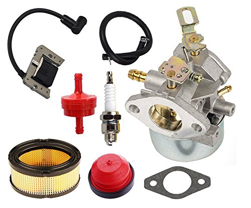 HIFROM 640349 640052 640054 Carburetor Kit With Ignition Coil Air Fuel Filter for Tecumseh 8HP 9HP 10HP HMSK80 HMSK90 LH318SA LH358SA