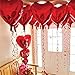 12 + 1 Red Heart Shape Balloons - 1 I Love U Balloon - Helium Supported - Love Balloons - Valentines Day Decorations and Gift Idea for Him or Her, Wedding Birthday Decorations,Ribbon & Straw Included primary