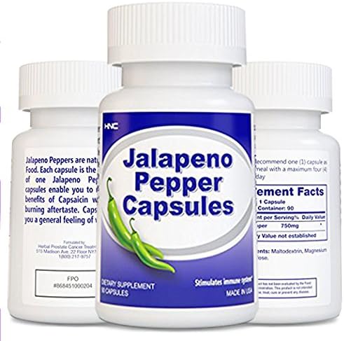 Jalapeno Pepper Capsules - 90 Veg Caps - Protect Your Prostate! Preferred Prostate Support to Reduce Frequent Urination, Sleep Better at Night &amp; Improve Stream Flow! Prostate Herbal Supplement