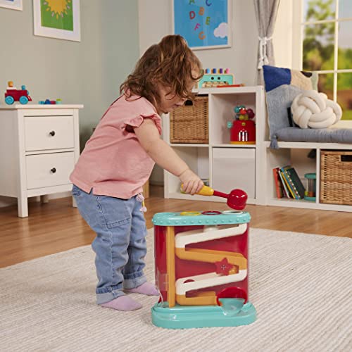 Battat Pound & Roll Baby Activity Toy Station with 1 Toy Hammer & 4