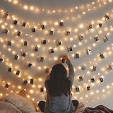 Clips String Lights, Window Curtain Wall 20 LED String Lights for Hanging Artwork Photos Memos and Paintings, for Bedroom, Dorm, Home D&eacute;cor, Battery Operated