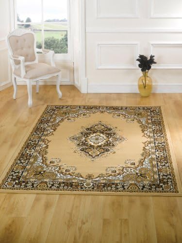 Lord of Rugs Traditional Classic Design Beige Rug in 60 x 110 cm (2' x 3'7'') Carpet