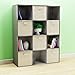 Home 6-Pack Storage Bins Set - Collapsible, Foldable Cube Organization for Shelves and Cubbies in, Offices, and Nurseries Complete (Beige)