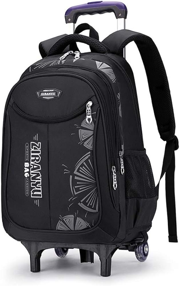 Pattern waterproof Rolling Backpack On Wheels school backpack