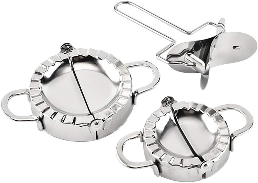 LaceDaisy 3 Pack Stainless Steel Dumpling Maker and Dough Press Dough Cutter, Dumpling Pie Ravioli Mould Pastry Maker Tool for Cooking Kitchen Accessories#2