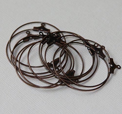 50 pcs of antique Copper plated Brass beading hoops 30mm
