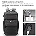 TIGERNU Business Backpack fits 15.6 Inch laptop/notebook Computer Backpack with USB Charging Port/Water Resistant/Tear Resisting/Lightweight Travel Bag (Dark Gray)