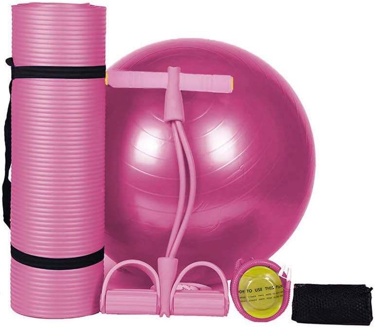 3PCS Yoga Set Kit Yoga Mat Exercise Ball Pull Rope Pedal Ankle Puller Fitness Home Gym Sport Equipment Indoor Outdoor Exerciser