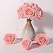 Febou Artificial Flowers, 100pcs Real Touch Artificial Foam Roses Decoration DIY for Wedding Bridesmaid Bridal Bouquets Centerpieces, Party Decoration, Home Display (Concise Type, Pink)