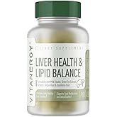 Vitanergy Liver Health & Lipid Balance – Milk Thistle, Green Tea, Turmeric, Ginger & Dandelion Root Extracts – Supports Normal Liver Function & Healthy Fat Metabolism – Made in USA, 90 Capsules