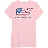 Vineyard Vines Womens New Flag Whale Short- Sleeve Pocket Tee