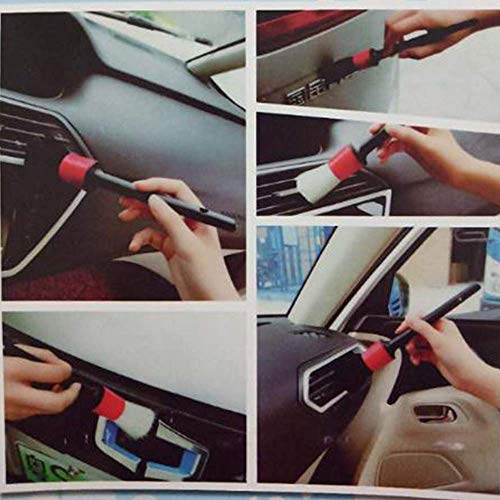 ZYTC Car Detailing Brush Auto Detail Brush Set of 5 Boar Hair Automotive Detail Brushes Kit for Cleaning Car Interior Exterior, Vehicles Wheels Leather Engine Dashboard