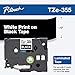 Brother Genuine P-touch TZE-355 Tape, 1" (0.94") Wide Standard Laminated Tape, White on Black, Laminated for Indoor or Outdoor Use, Water-Resistant, 0.94" x 26.2' (24mm x 8M), Single-Pack, TZE355 primary