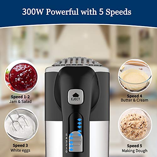 Electric Hand Mixer Lightweight Handheld Mixer for Baking Cake 5 Speed
