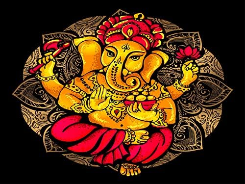 1000 Piece Jigsaw Puzzles Elephant Mandala Graphic Silhouette God Painting Abstract India 32"x48" Adult Children Wooden Educational Toy Game Supplies for Home Decoration Creative Gift