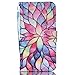 Firefish Galaxy S6 Edge Case, Kickstand Flip [Card Slots] Wallet Cover Double Layer Bumper Shell with Magnetic Closure Strap Case for Samsung Galaxy S6 Edge-Lotus