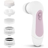 Waterproof Facial Cleansing Spin Brush Set with 5 Exfoliating Brush Heads - Electric Face Scrubber Cleanser Brush by CLSEVXY - Face Brush for Gentle Exfoliation and Deep Scrubbing