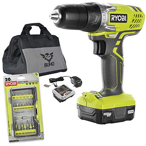 Ryobi 12Volt Drill Bundle, 12Volt LithiumIon Cordless 3/8 in. Drill