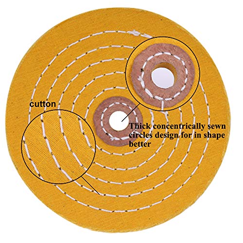 Buffing Wheels for Bench Grinder 6" Polishing wheels White (60 Ply