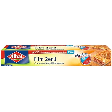 Albal Film transparente para uso alimentario 2 en 1, para ...