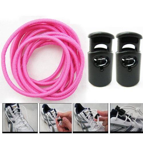 pink elastic shoe laces